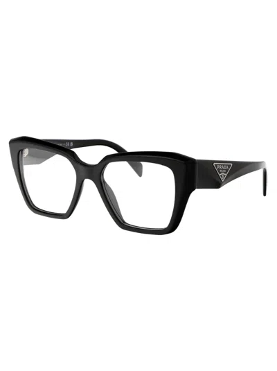 Prada Womens Black Pr 09zv Square-frame Acetate Optical Glasses In Black