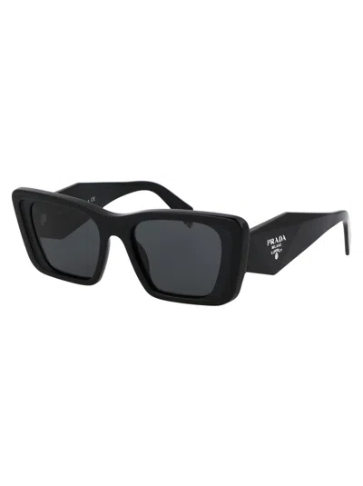 Prada Symbole 51mm Rectangular Sunglasses In Black