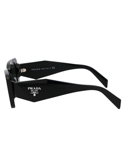 Prada Symbole 51mm Rectangular Sunglasses In Black