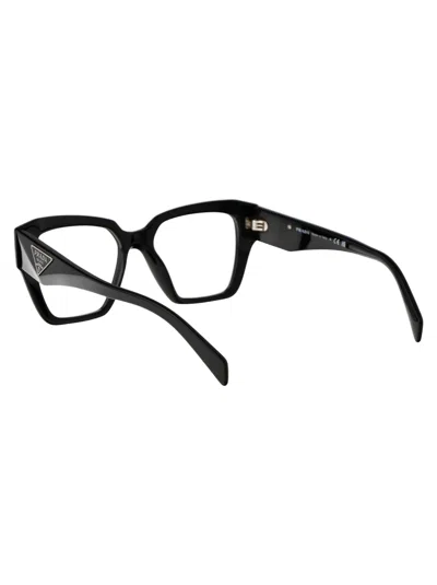 Prada Womens Black Pr 09zv Square-frame Acetate Optical Glasses In Black