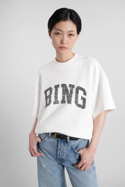 Anine Bing Jay Printed Cotton-jersey Sweatshirt In White