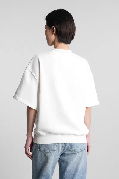 Anine Bing Jay Printed Cotton-jersey Sweatshirt In White