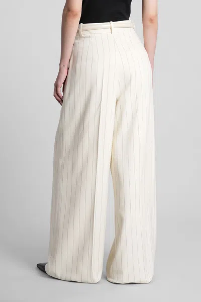 Anine Bing Lou Pants In Beige Viscose In Neutral