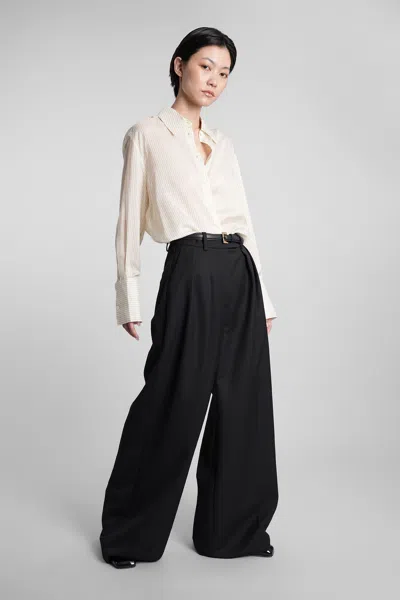 Anine Bing Bridget Shirt In Beige Polyamide Polyester In Neutral