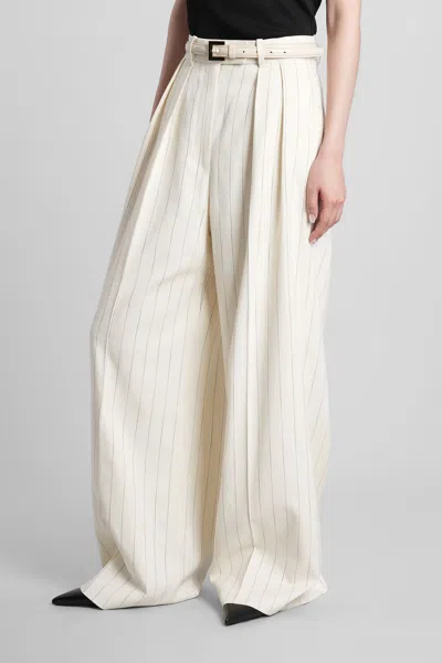 Anine Bing Lou Pants In Beige Viscose In Neutral