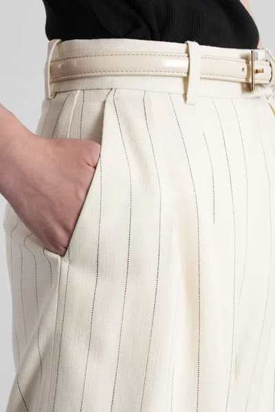 Anine Bing Lou Pants In Beige Viscose In Neutral