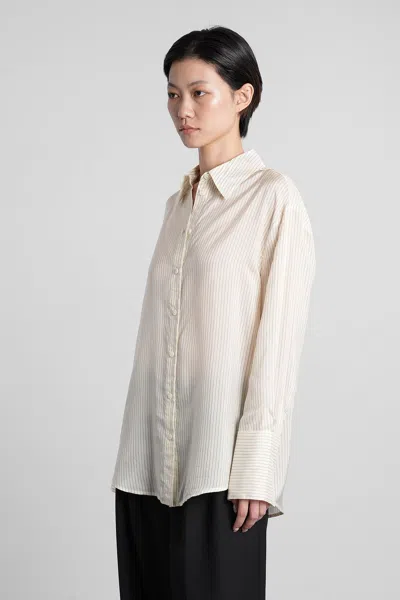 Anine Bing Bridget Shirt In Beige Polyamide Polyester In Neutral