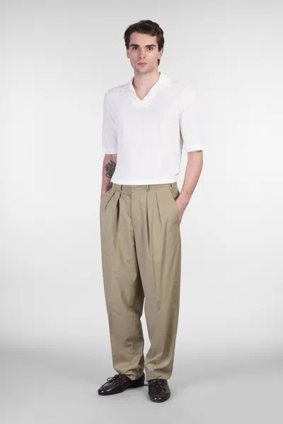 Pt Torino Sd65 Pants In Green Wool And Polyester In Multi