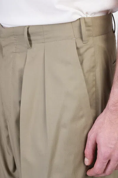 Pt Torino Sd65 Pants In Green Wool And Polyester In Multi