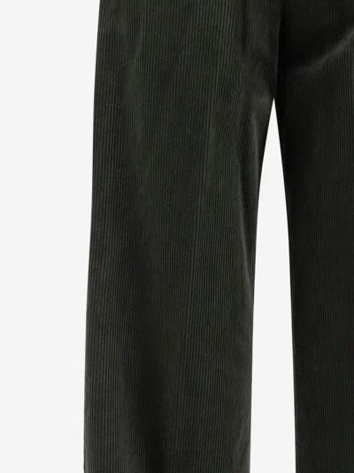 Aspesi Elasticated-waist Corduroy Trousers In Green