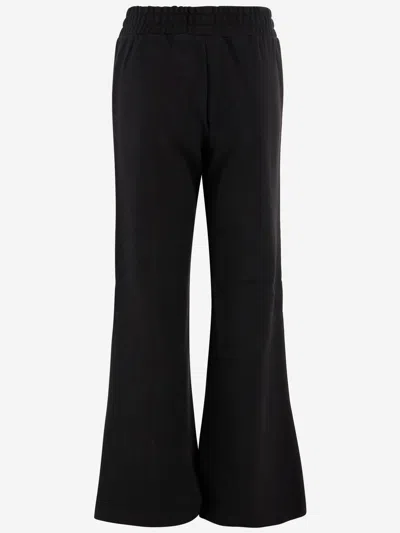 Pinko Logo-embroidered Flared Trousers In Black