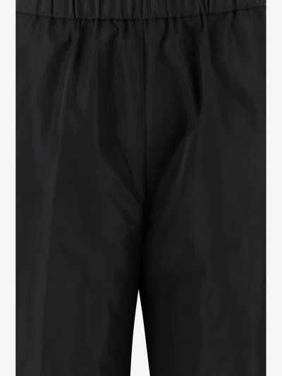 Aspesi Drawstring-cuffed Trousers In Black