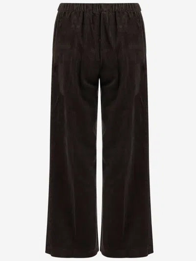 Aspesi Cotton Velvet Pants In Brown