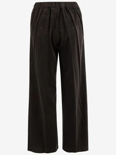 Aspesi Cotton Velvet Pants In Brown
