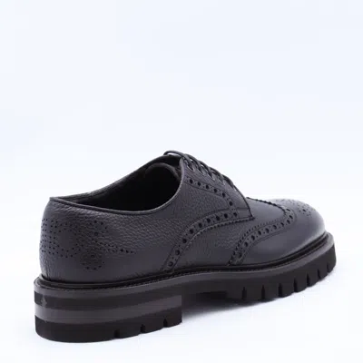 Ferragamo Lace-up Brogues Chunky Sole In Black