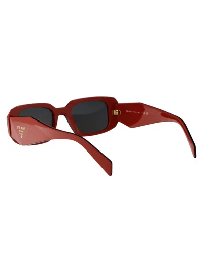 Prada Womens Orange Pr 17ws Rectangular-frame Acetate Sunglasses