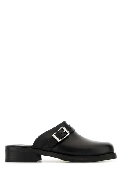 Our Legacy Black Leather Slippers