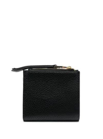 Versace Jeans Couture Baroque Buckle Wallet In Black