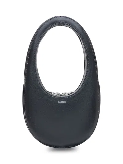 Coperni Swipe Mini Leather Shoulder Bag In Black