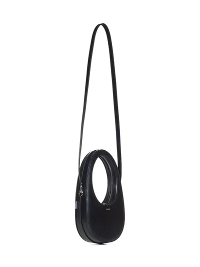 Coperni Swipe Mini Leather Shoulder Bag In Black