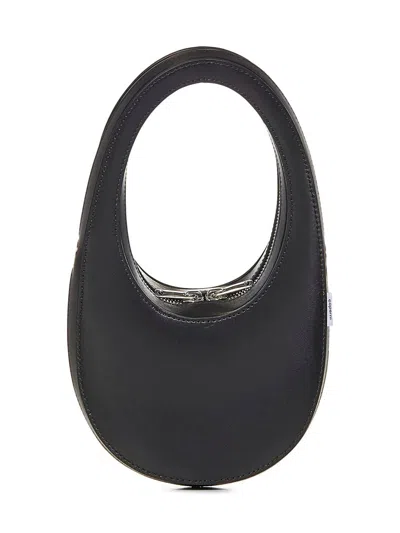 Coperni Swipe Mini Leather Shoulder Bag In Black