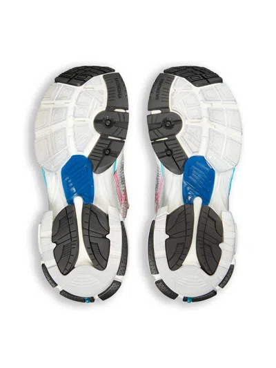 Balenciaga Mesh And Nylon Multicolor Worn-out Effect Runner Sneakers Shoes In Multi