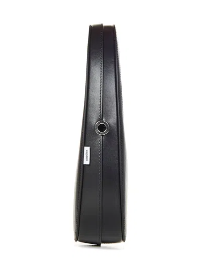 Coperni Swipe Mini Leather Shoulder Bag In Black
