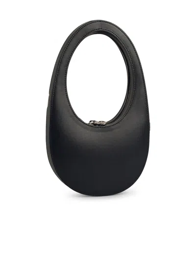 Coperni Swipe Mini Leather Shoulder Bag In Black