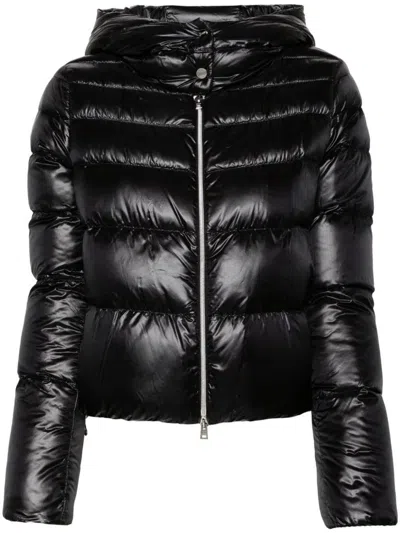 Herno Padded And Quilted Down Jacket In Black
