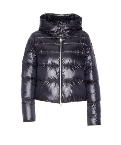 Herno Padded And Quilted Down Jacket In Black