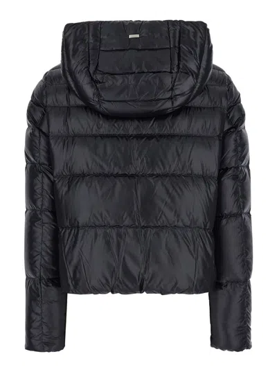 Herno Padded And Quilted Down Jacket In Black