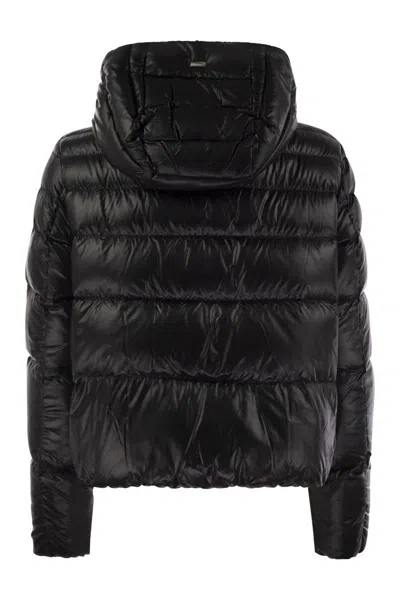 Herno Padded And Quilted Down Jacket In Black