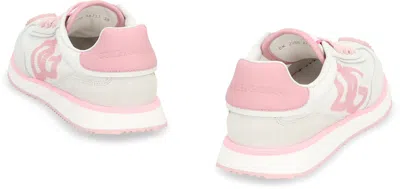 Dolce & Gabbana Mixed-material Dg Cushion Sneakers In Gray
