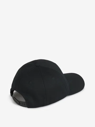 Palm Angels Black Baseball Cap With White Logo Print