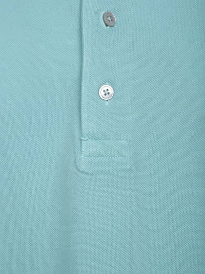 Tom Ford Plain Lyocell Polo In Blue
