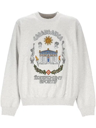 Casablanca Grey Long Sleeves Printed Sweatshirt