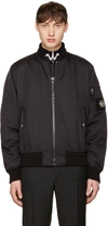 VERSACE Black Patch Bomber Jacket