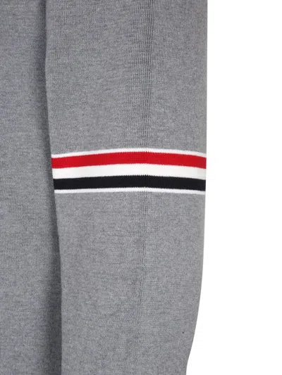 Thom Browne Rib Stitch Wool Sweater In Gray