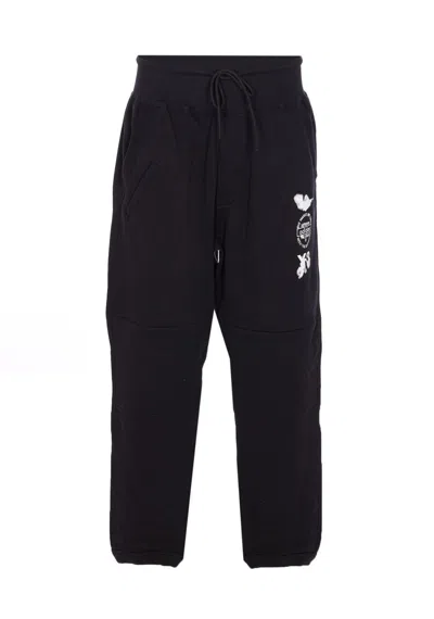 Y-3 Logo Trackpants Cuffed Bottoms In Black