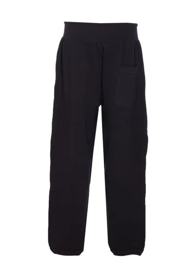 Y-3 Logo Trackpants Cuffed Bottoms In Black
