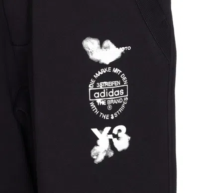 Y-3 Logo Trackpants Cuffed Bottoms In Black