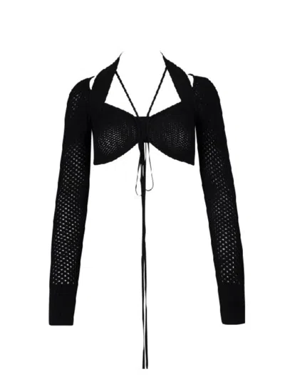 Andreädamo Andreādamo Fishnet-knit Bra With Strappy Details