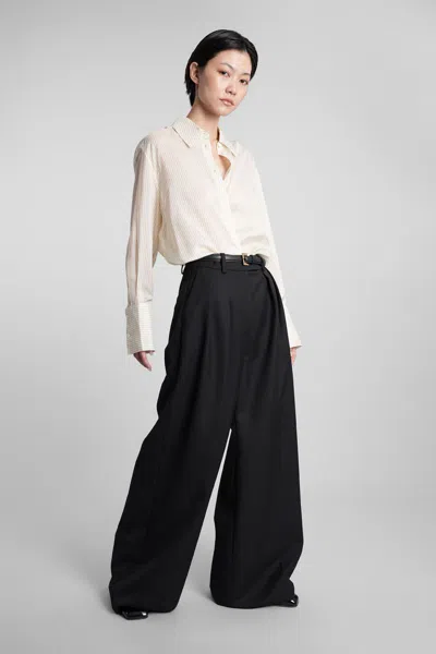 Anine Bing Bridget Shirt In Beige Polyamide Polyester