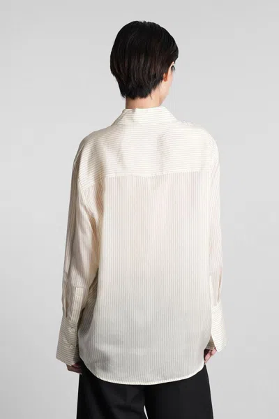 Anine Bing Bridget Shirt In Beige Polyamide Polyester