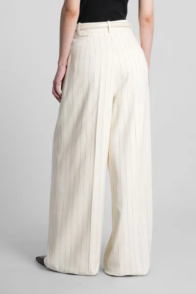 Anine Bing Lou Pants In Beige Viscose In Neutral