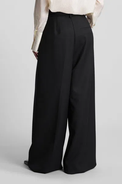 Anine Bing Lou Pants In Black Polyester In Black