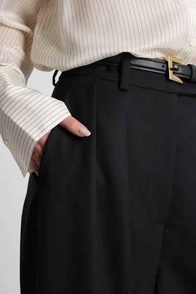 Anine Bing Lou Pants In Black Polyester In Black