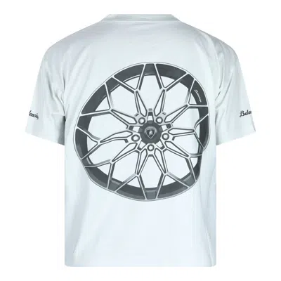 Balenciaga Automobili Lamborghini Cotton T-shirt In White