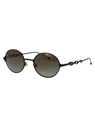 Diesel Powder Matte Black Metal Sunglasses In Black