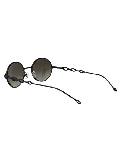 Diesel Powder Matte Black Metal Sunglasses In Black